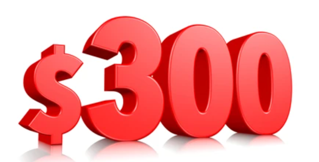 $300