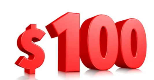 $100